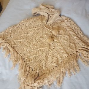 H&M hooded poncho
